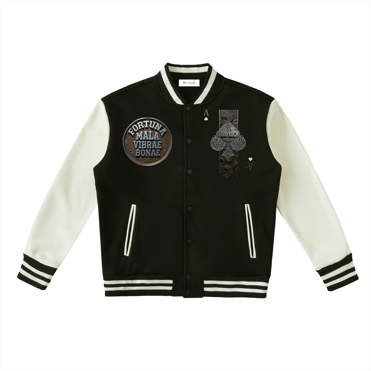 Uptown Ace Iron Born Two-Tone Fleeced Varsity Jacket