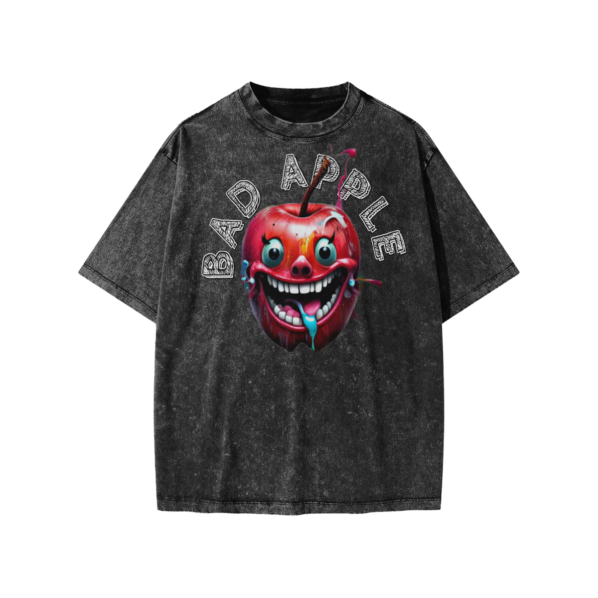 1 Bad Apple Kids Snow Washed Tee | Vintage Youth Graphic T-Shirt | Hard Luck Apparel