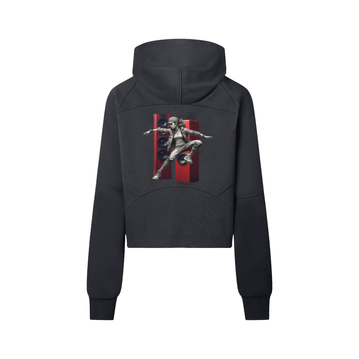 B-Girl in Motion Cropped Half-Zip Hoodie