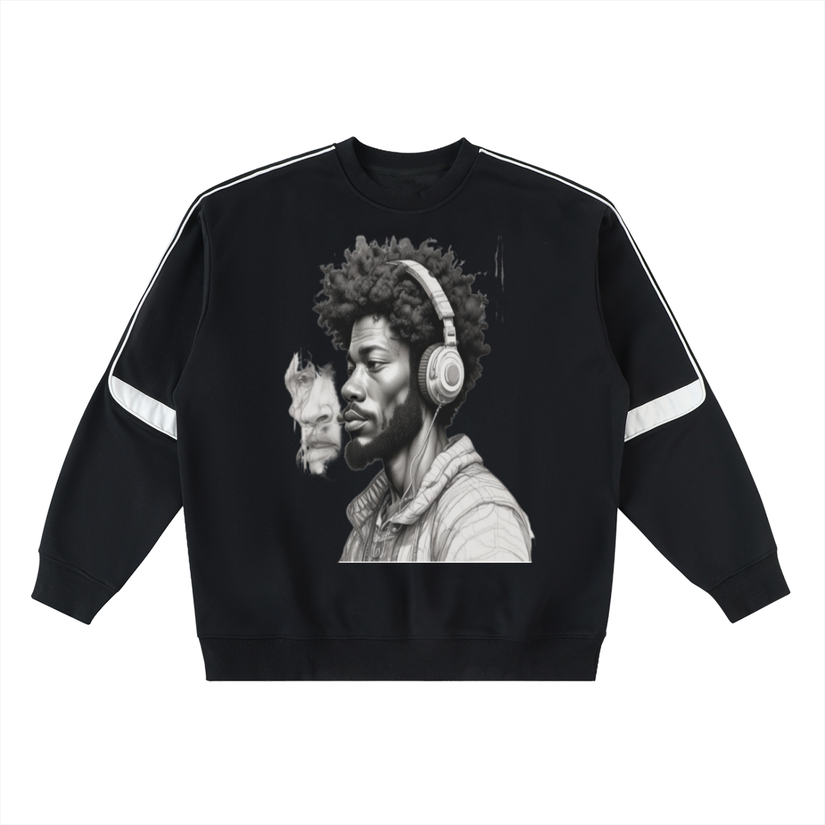 Soul reflections  Redux  Oversized Crewneck Taped Sweatshirt