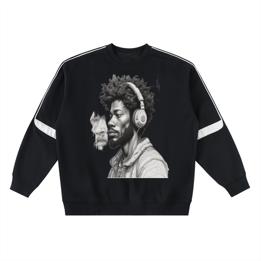 Soul reflections  Redux  Oversized Crewneck Taped Sweatshirt