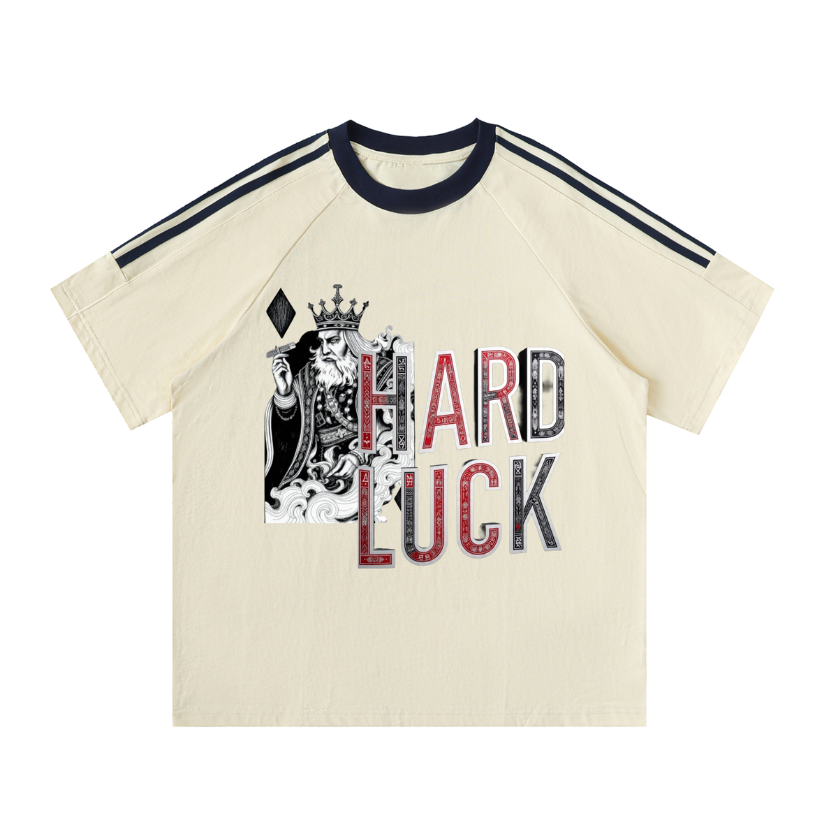 Smoked kings Contrast Tape Crewneck Cotton T-Shirt