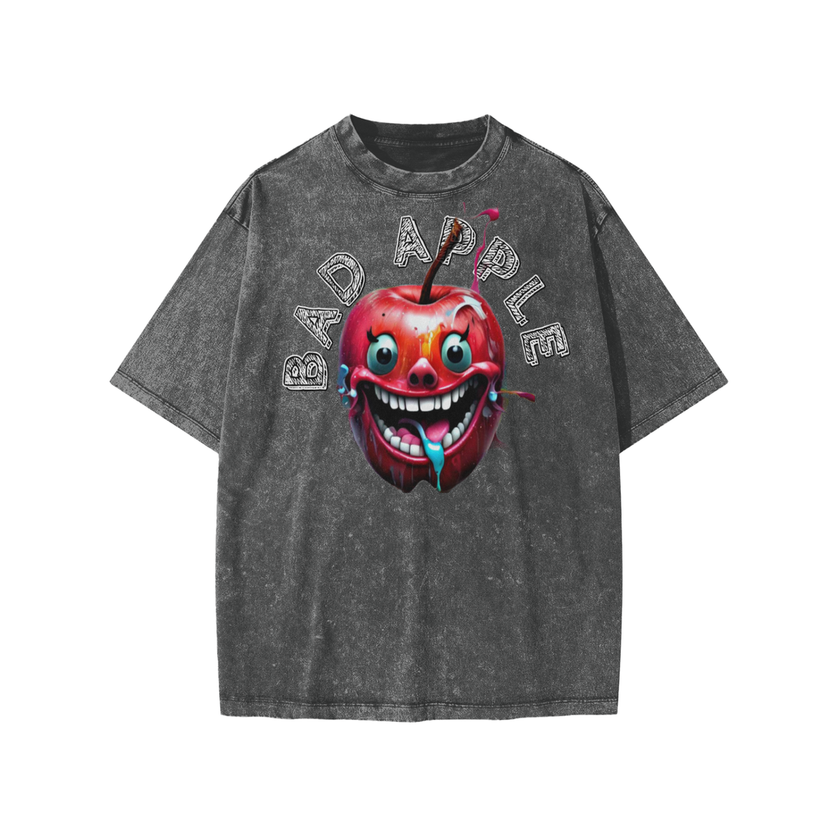 1 Bad Apple Kids Snow Washed Tee | Vintage Youth Graphic T-Shirt | Hard Luck Apparel