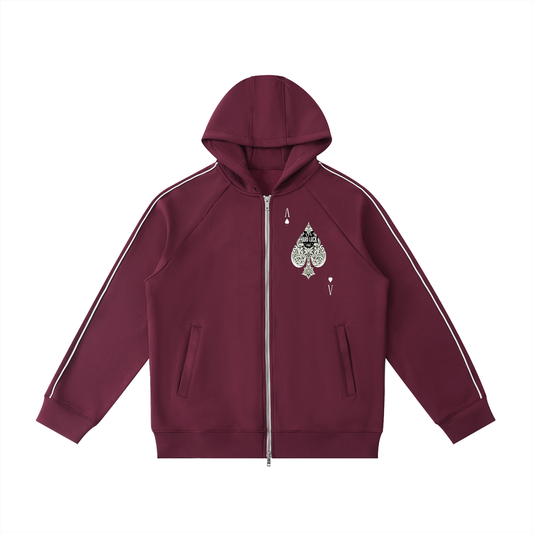Hard Luck Apparel- Uptown Ace  Heavyweight Full Zip Hoodie