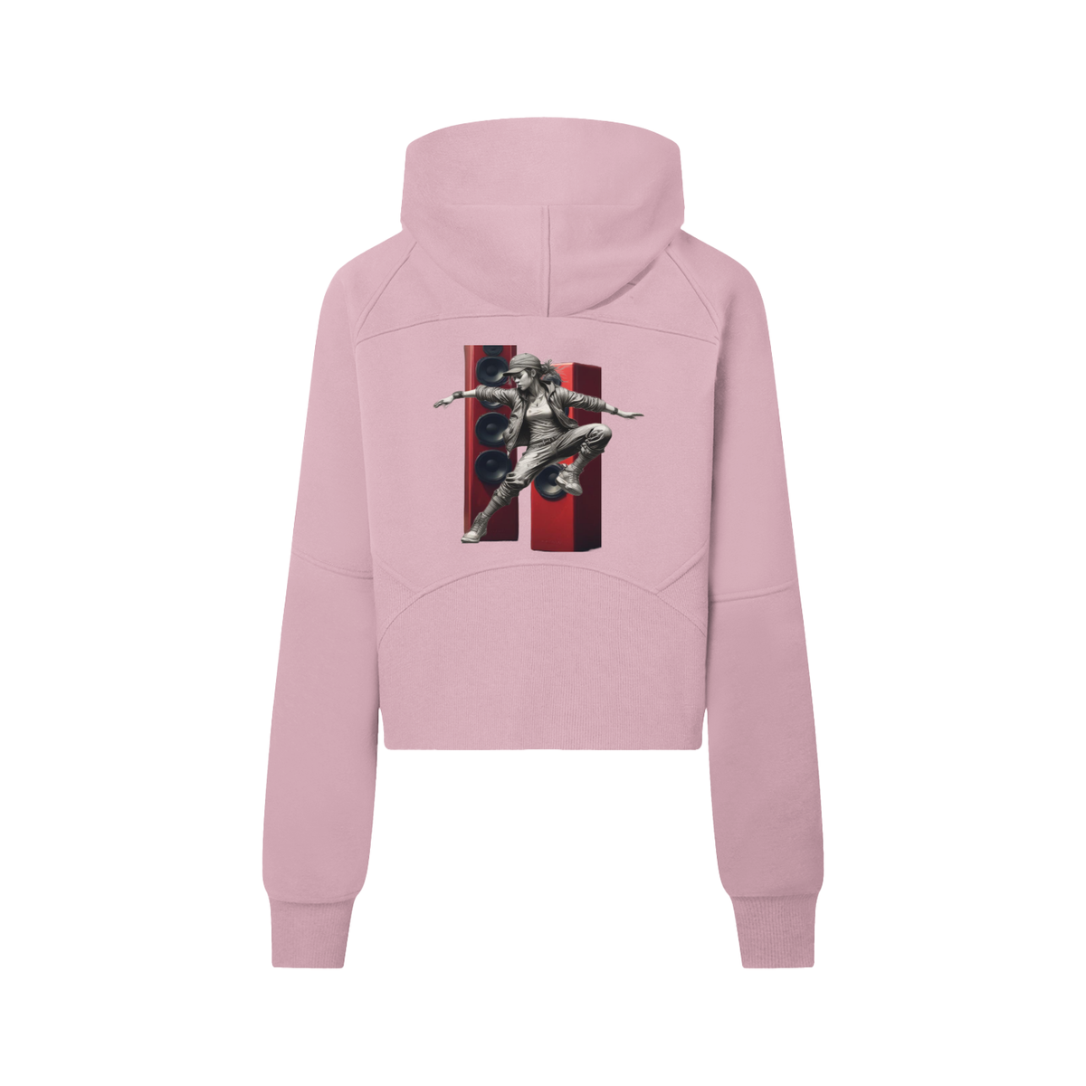 B-Girl in Motion Cropped Half-Zip Hoodie