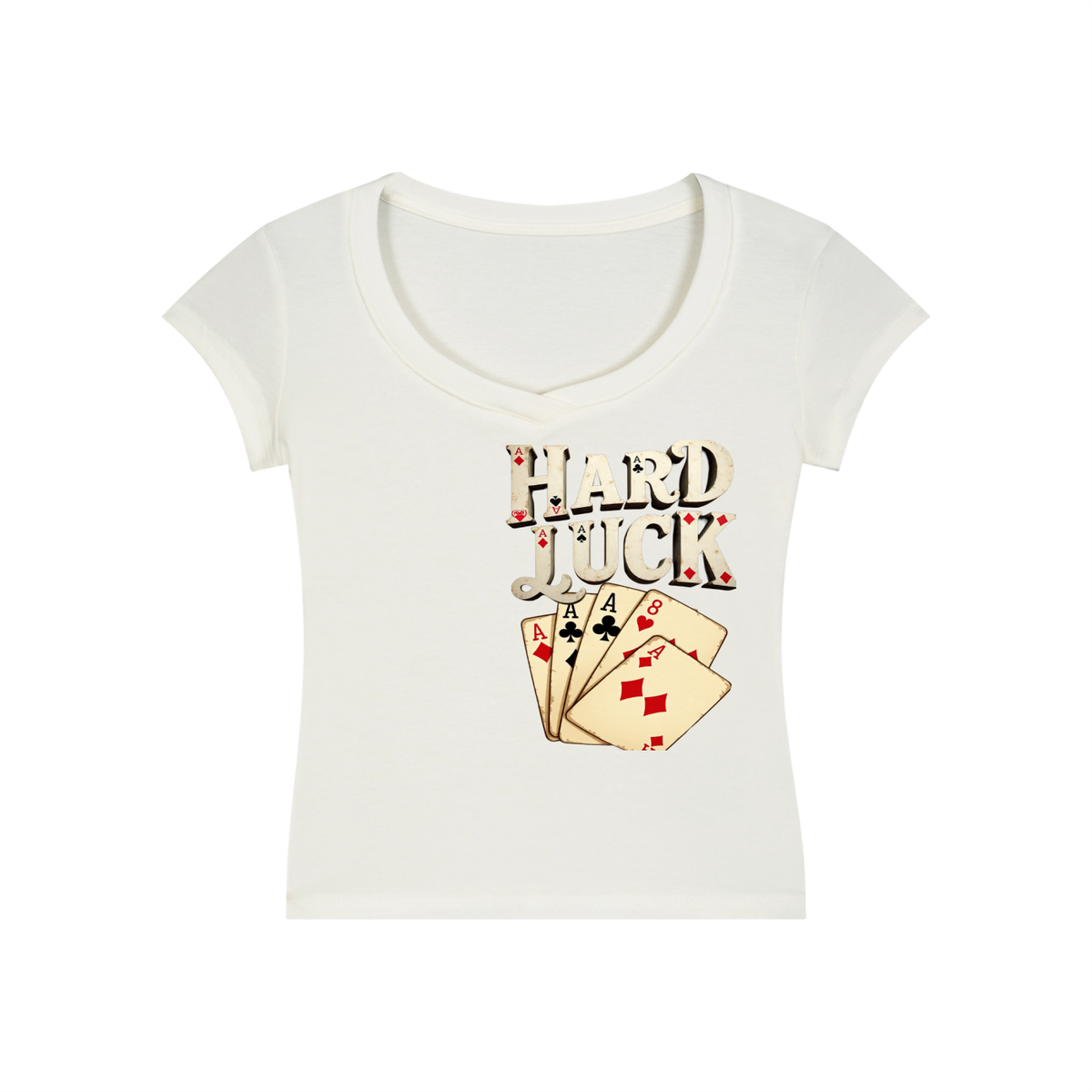 Aces & 8s - The Dead Man's Hand Essential V-Neck Bodycon T-Shirt