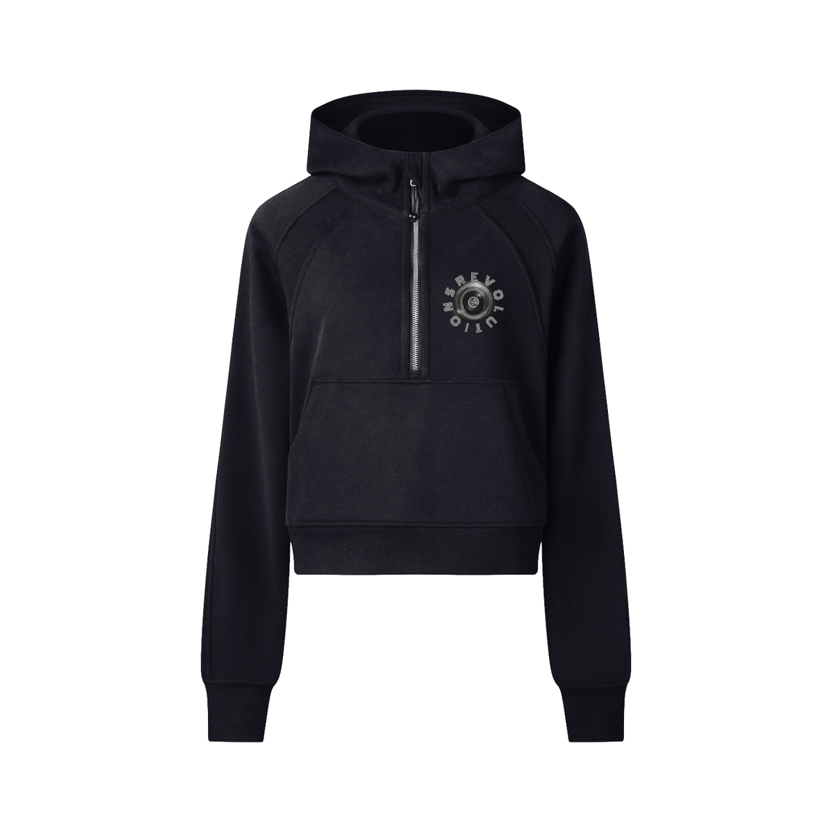 B-Girl in Motion Cropped Half-Zip Hoodie
