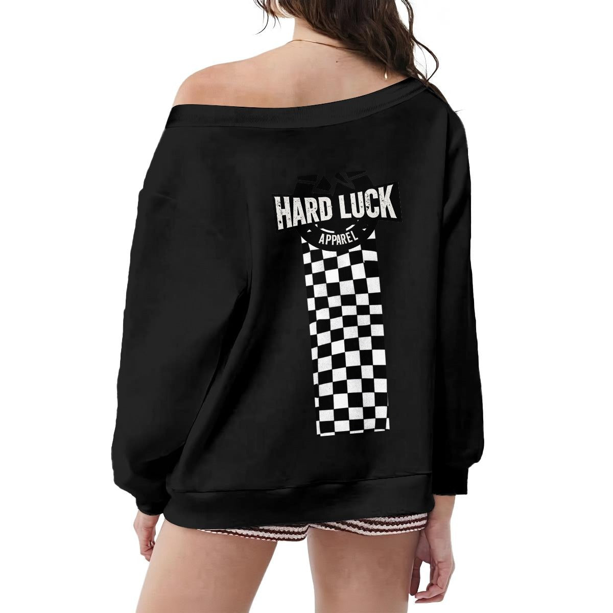 Women's Off-Shoulder Sweatshirt with Micro-Fleece Lining|DTF