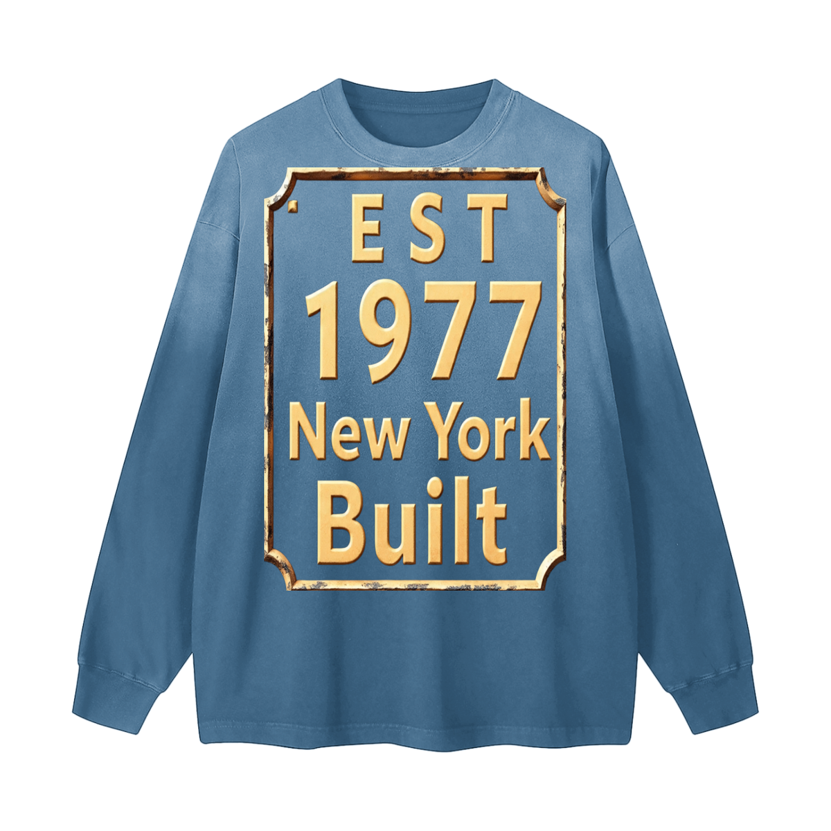 N.Y Built  Gradient Washed Long Sleeve T-Shirt