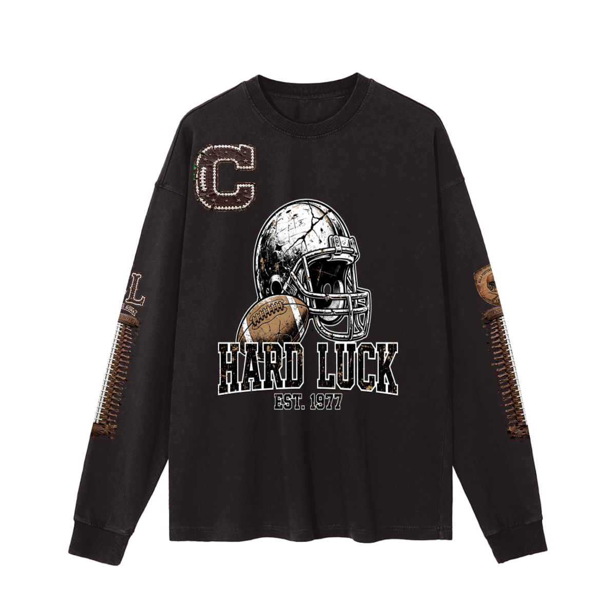 Hard Luck Apparel - Gridiron Gut Check Headhunter 77 Captain Long Sleeve Tee