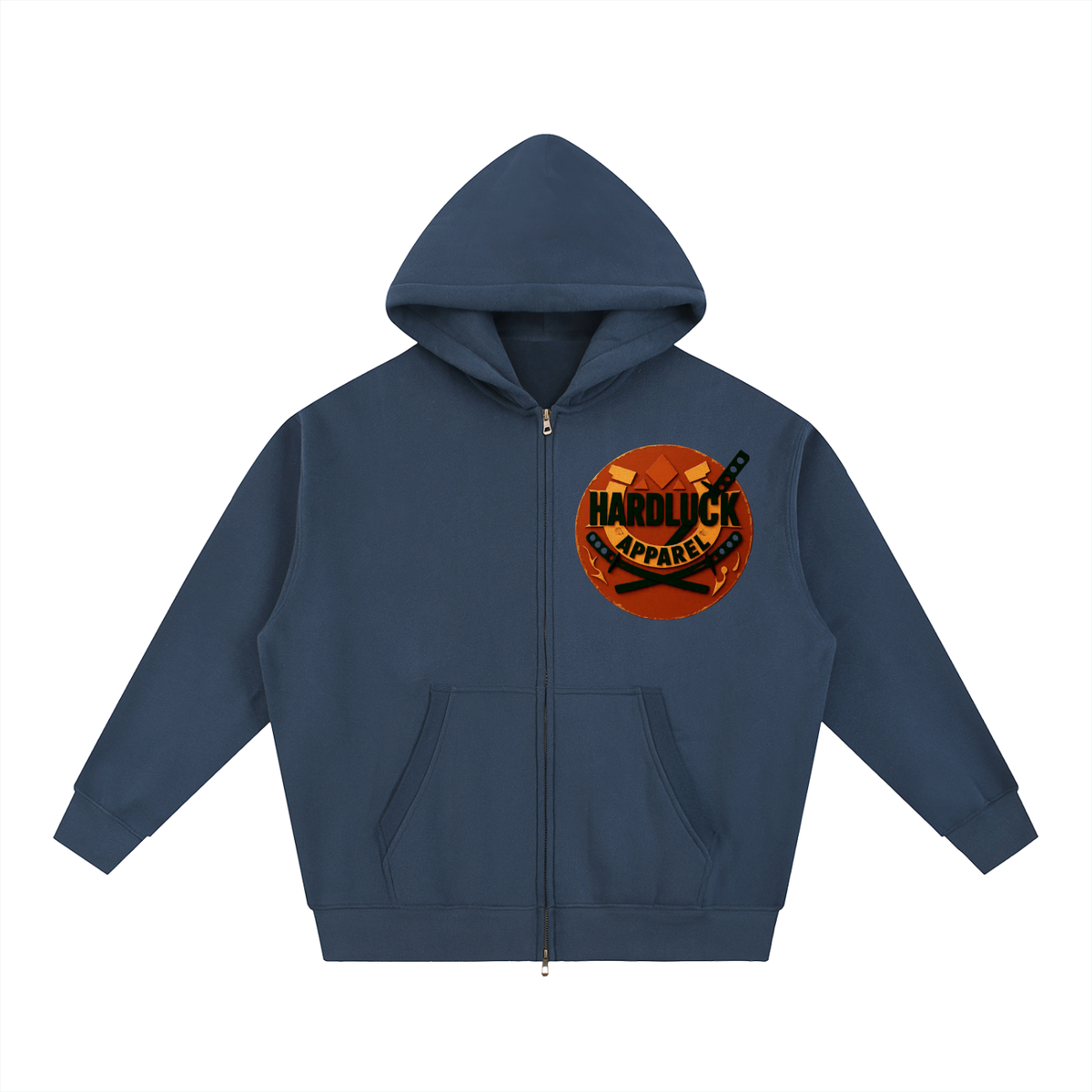 Red Horizon Oversized Fleece Boxy Hoodie