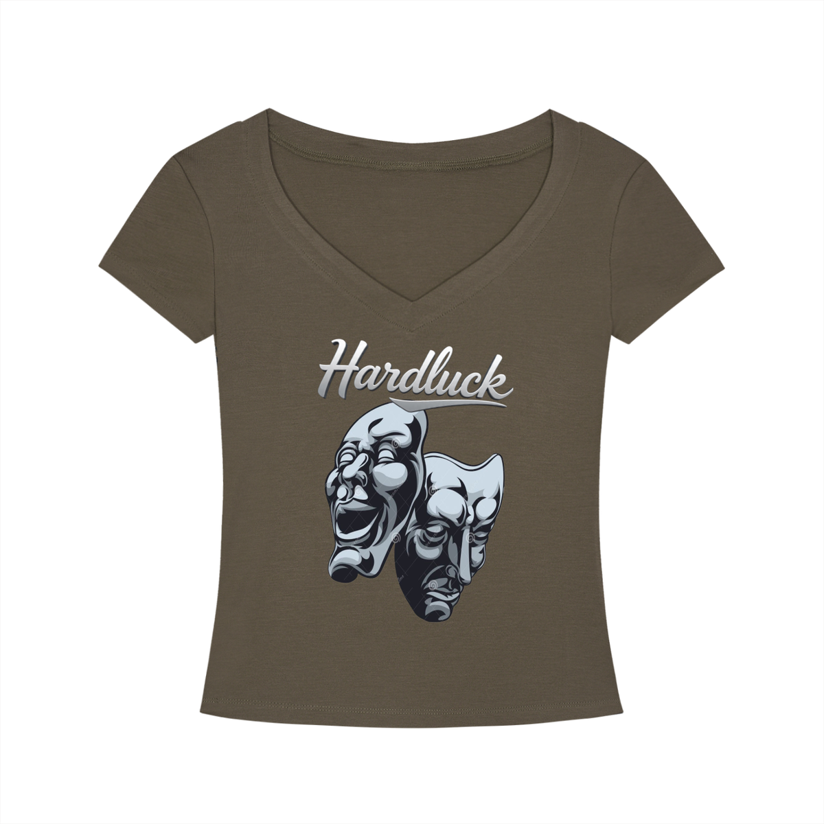 Comedy & Tragedy Tencel Slim Fit V-Neck T-Shirt