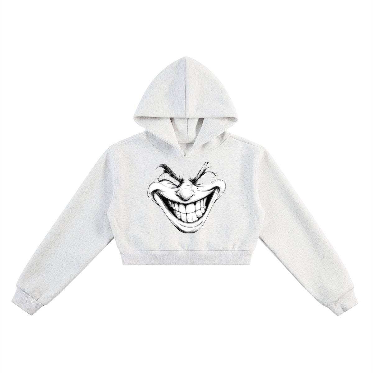 No Laughing Matter Essential Cropped Hoodie | Dark Humor Streetwear | Hard Luck Apparel