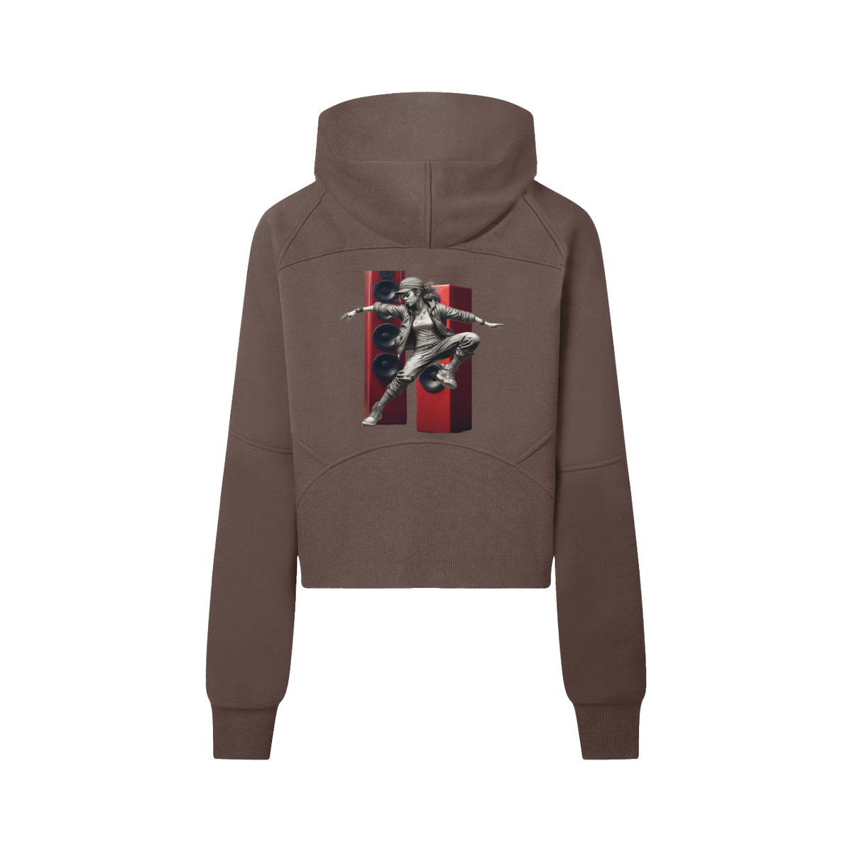 B-Girl in Motion Cropped Half-Zip Hoodie