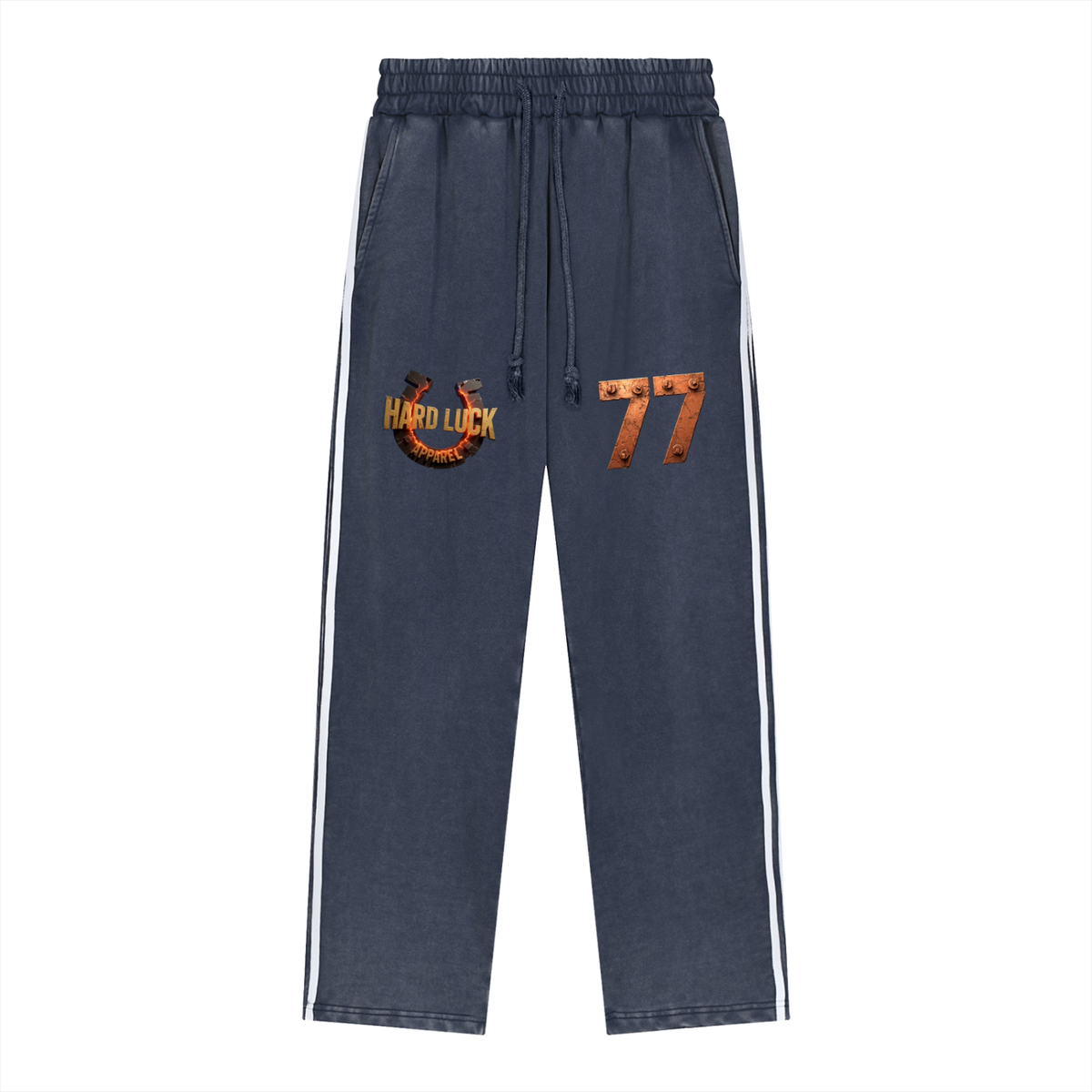 Black Smith Forged Snow Washed Contrast Tape Sweatpants