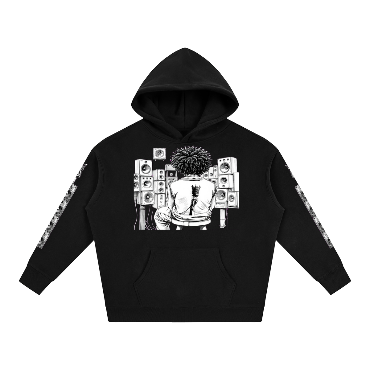 Solid Wall of Sound Graphic Hoodie | DJ & Streetwear | Hard Luck Apparel