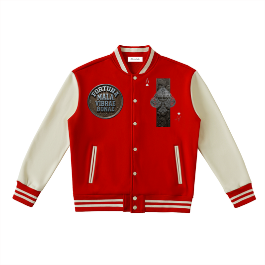 Uptown Ace Iron Born Two-Tone Fleeced Varsity Jacket
