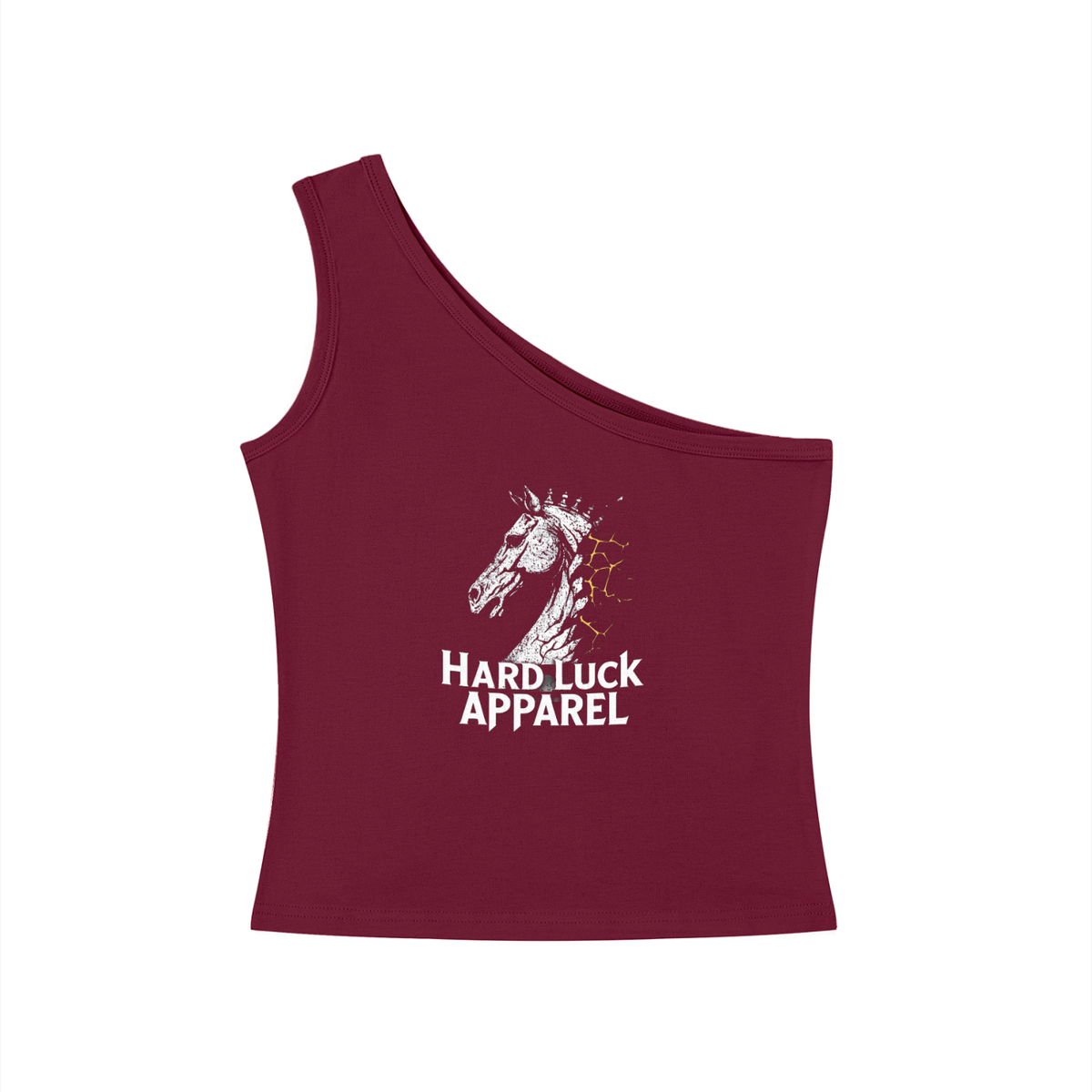 The Last Move One-Shoulder Crop Tank Top | Hard Luck Apparel