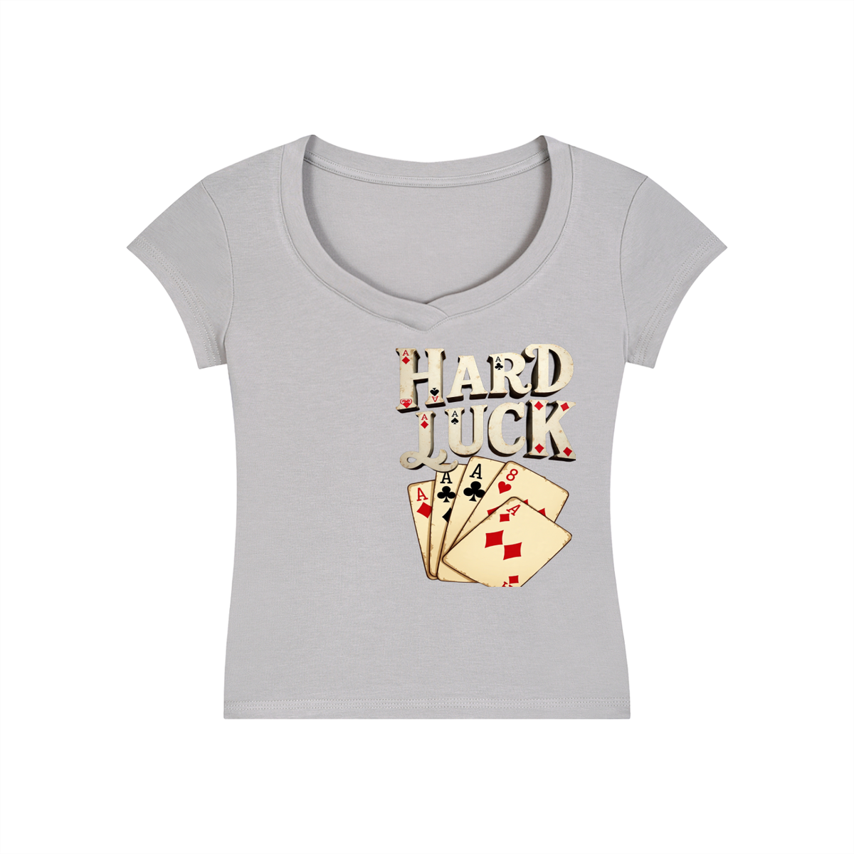 Aces & 8s - The Dead Man's Hand Essential V-Neck Bodycon T-Shirt