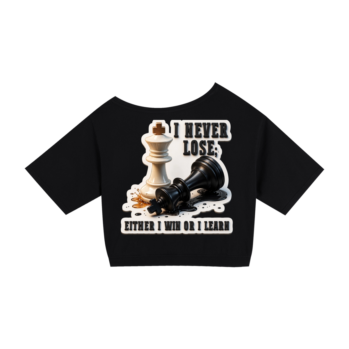 The Last Move "Win or Learn" Off-Shoulder Sweatshirt | Women's Streetwear | Hard Luck Apparel