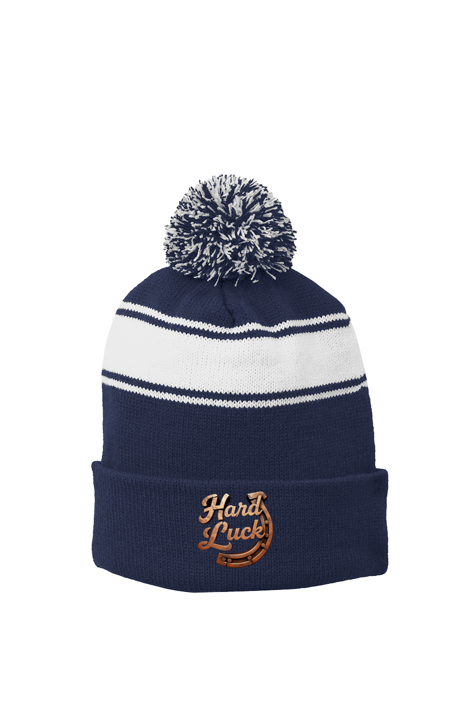 Hard Luck Stripe Pom Beanie