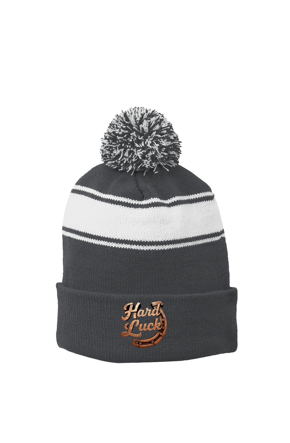Hard Luck Stripe Pom Beanie