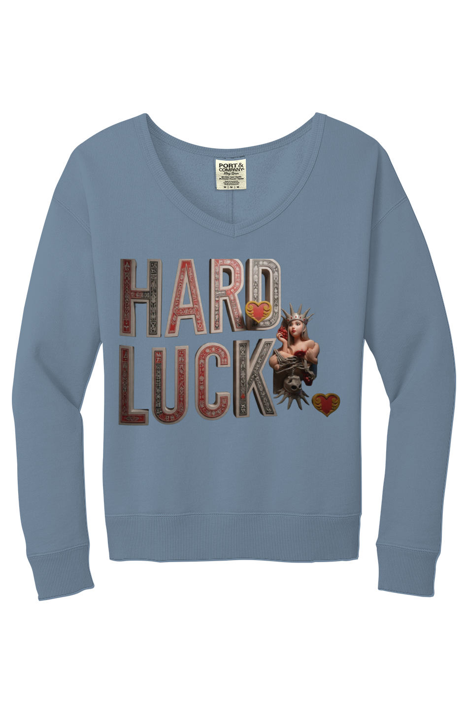 Queens GambIt Beach Wash V Neck Sweatshirt