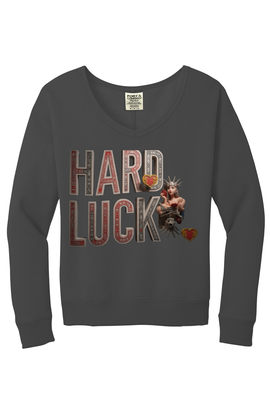 Queens GambIt Beach Wash V Neck Sweatshirt