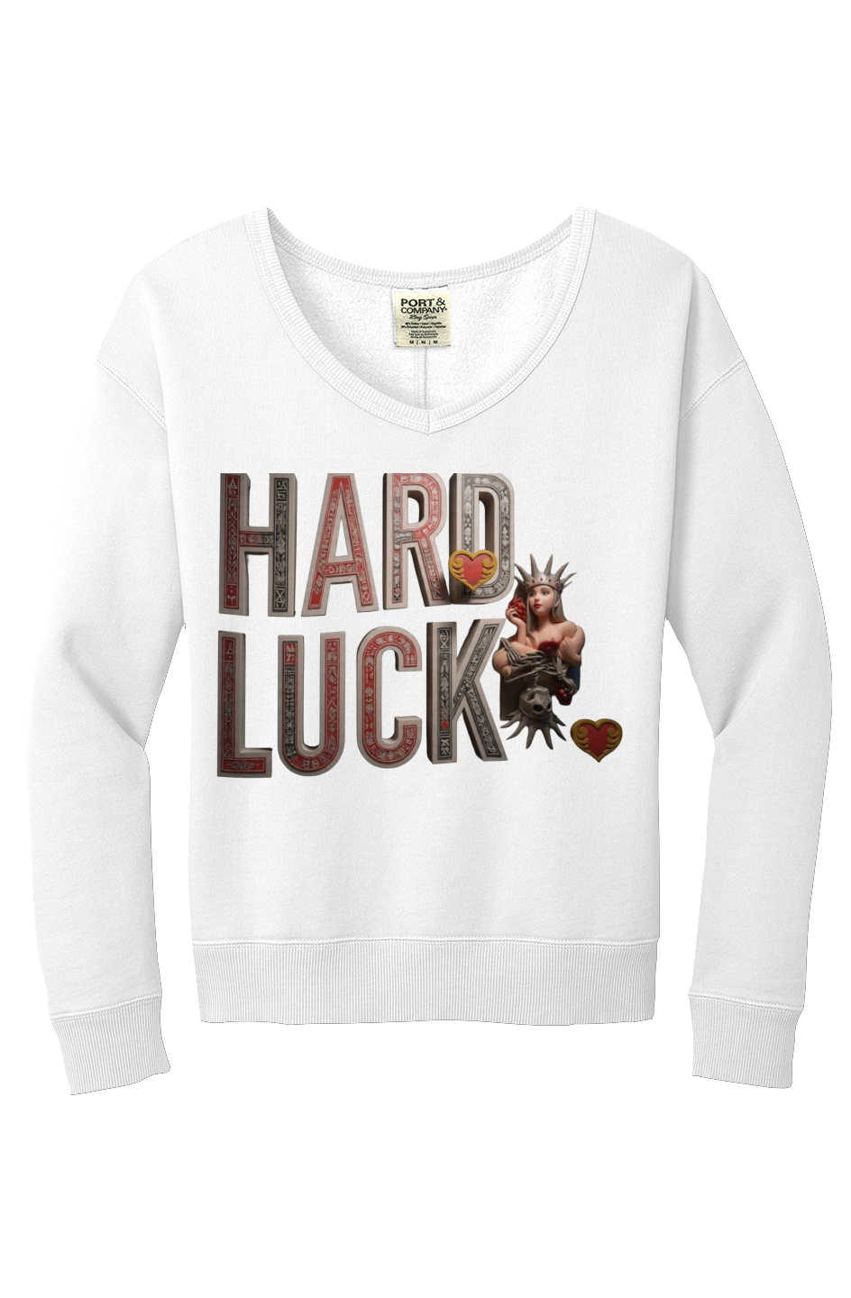 Queens GambIt Beach Wash V Neck Sweatshirt