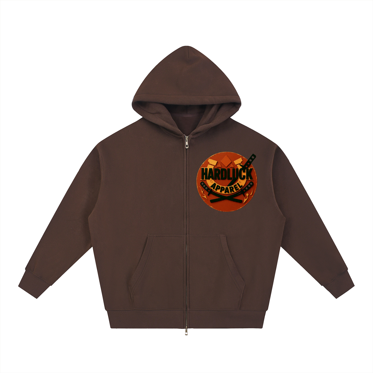 Red Horizon Oversized Fleece Boxy Hoodie