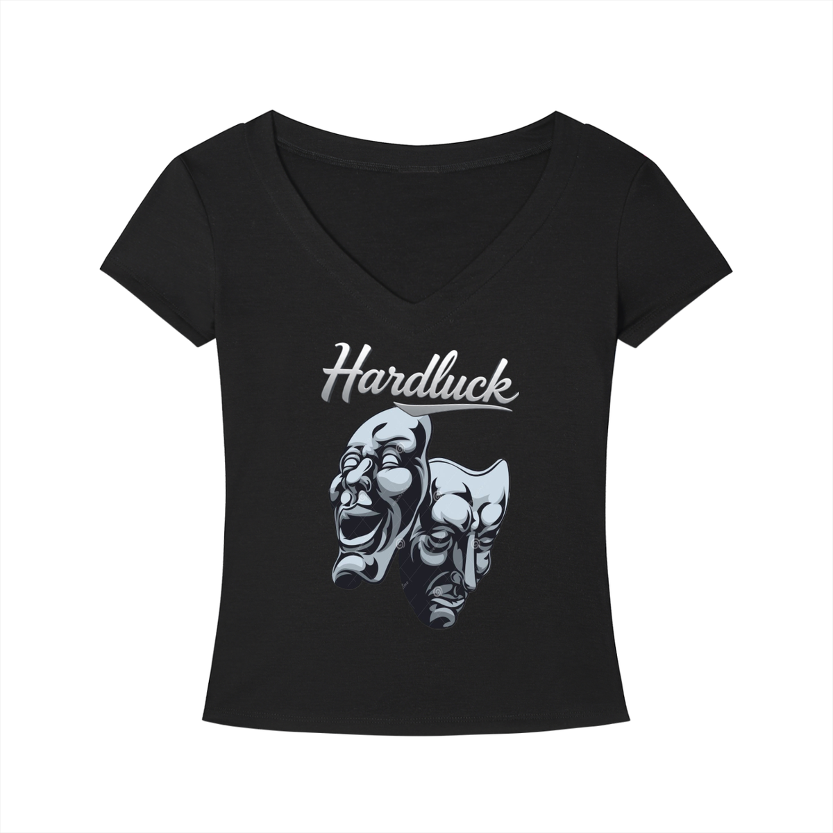Comedy & Tragedy Tencel Slim Fit V-Neck T-Shirt