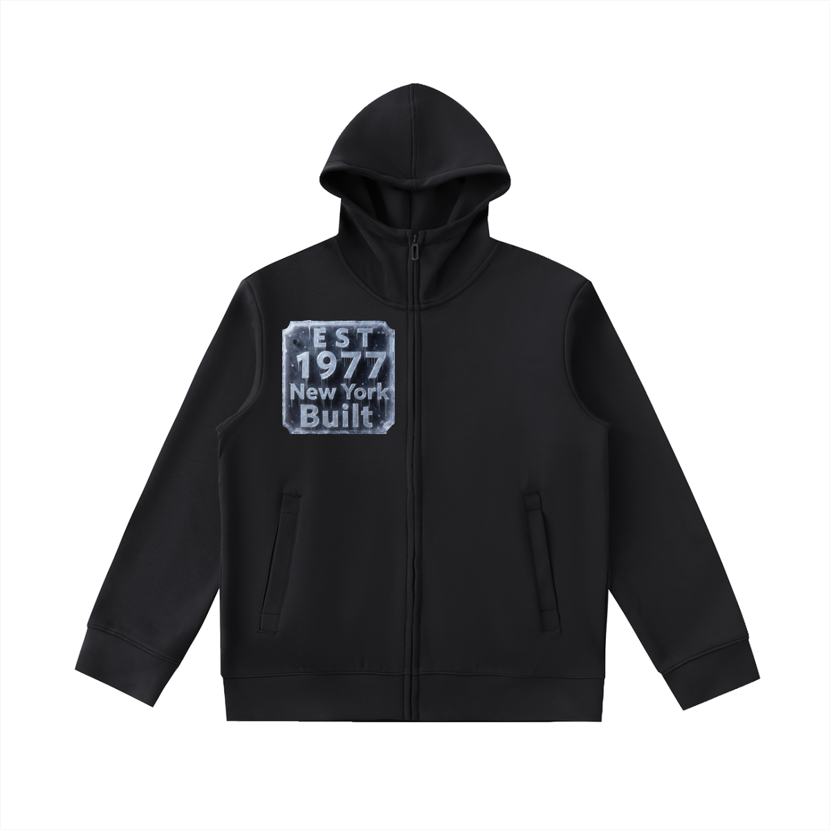 NY Built  Ice Storm Essential Heavyweight High Neck  Zip-Up Hoodie
