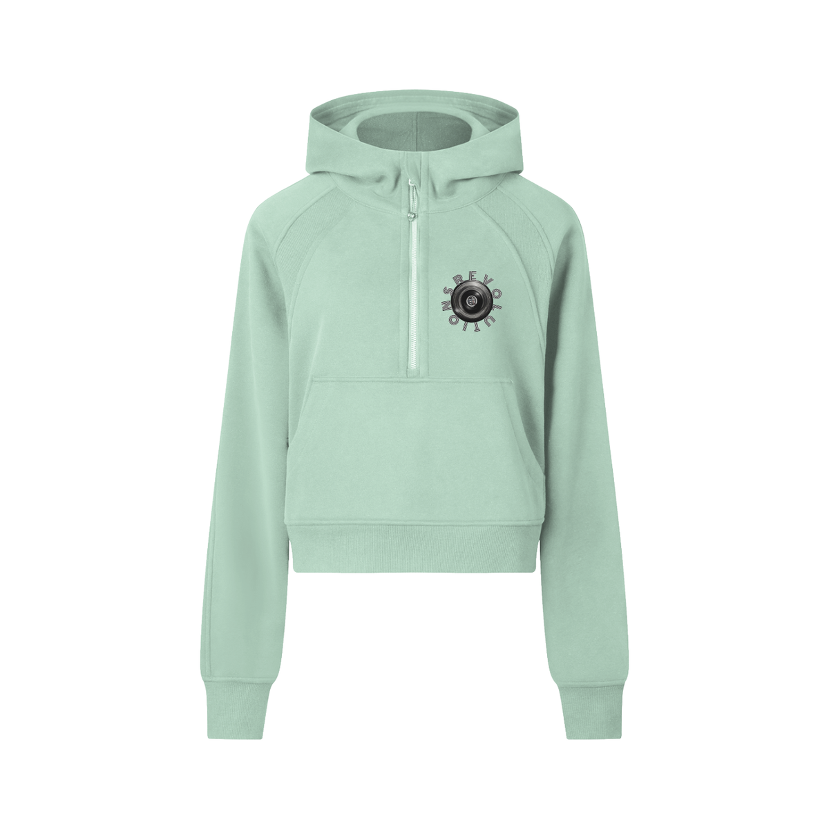 B-Girl in Motion Cropped Half-Zip Hoodie