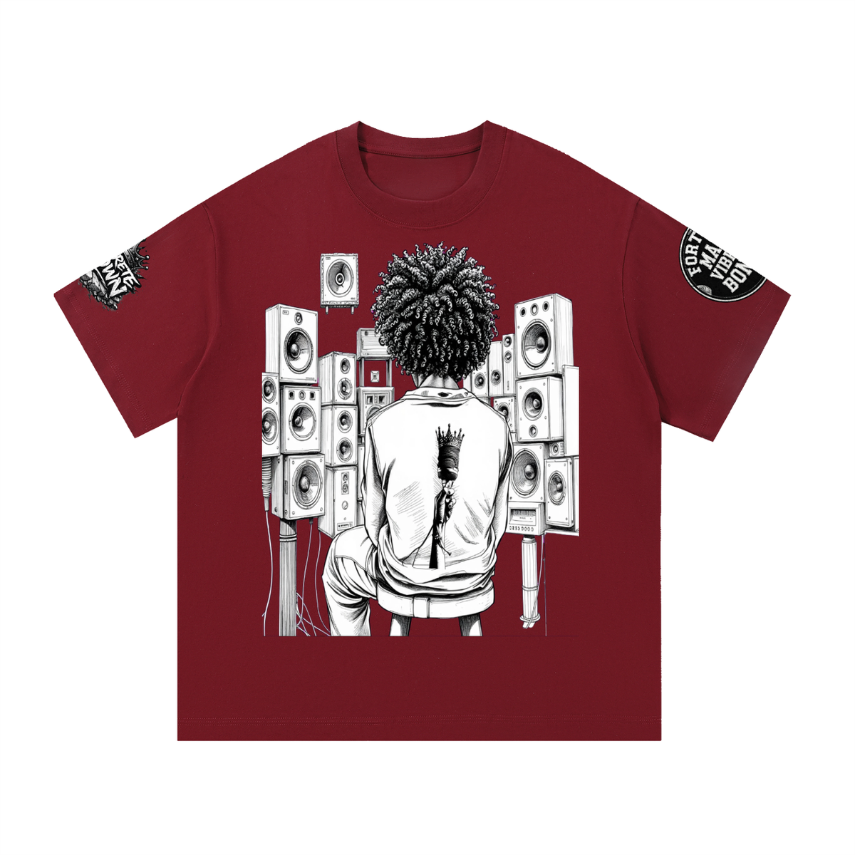 Solid Wall of Sound Graphic T-Shirt | Hip-Hop Sound System Tee | Hard Luck Apparel