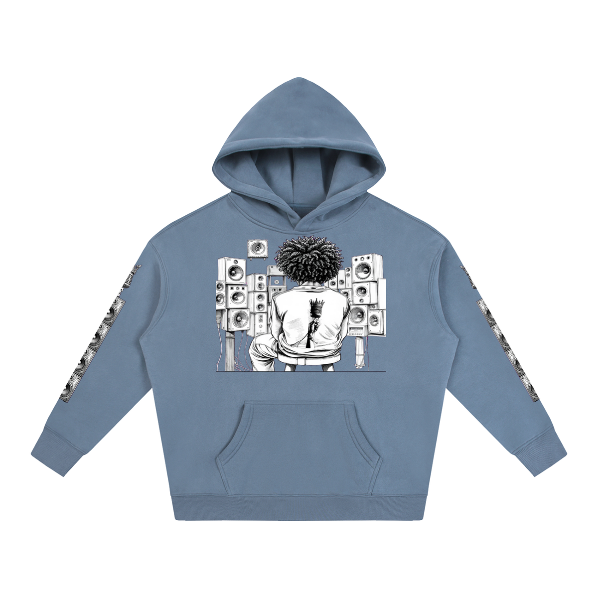 Solid Wall of Sound Graphic Hoodie | DJ & Streetwear | Hard Luck Apparel