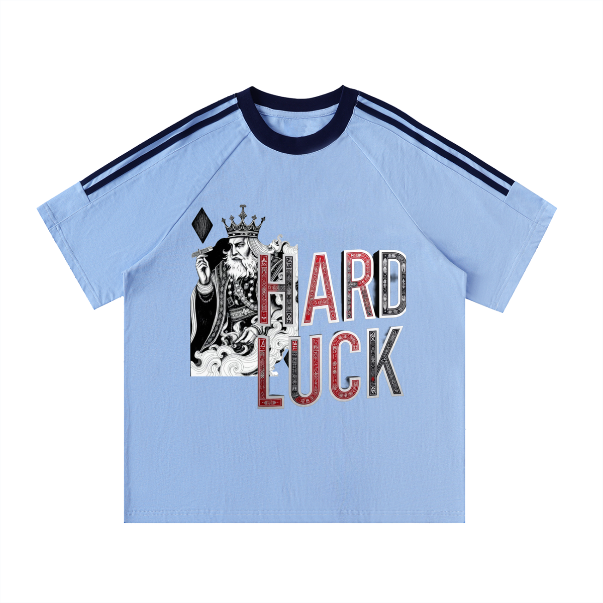 Smoked kings Contrast Tape Crewneck Cotton T-Shirt
