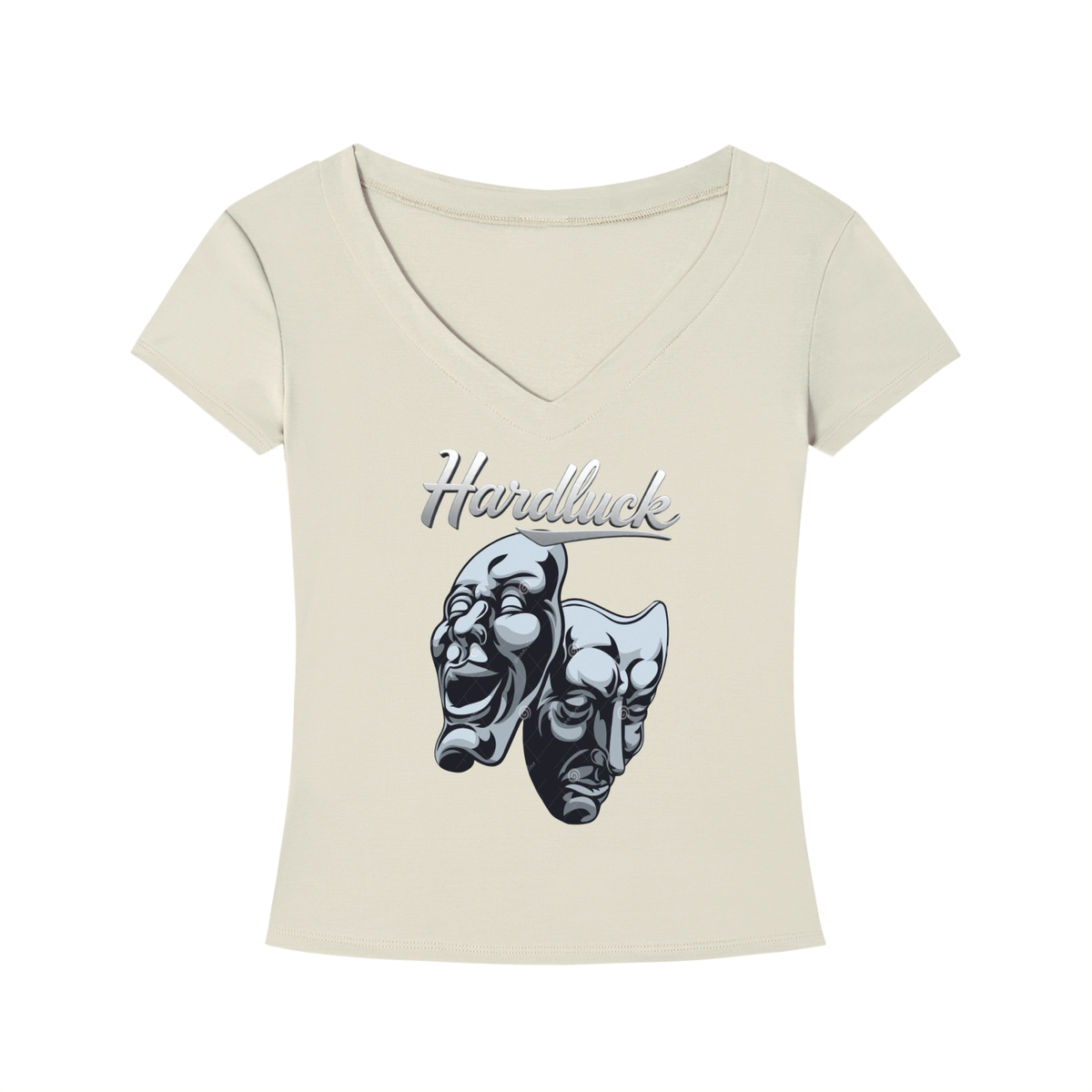 Comedy & Tragedy Tencel Slim Fit V-Neck T-Shirt