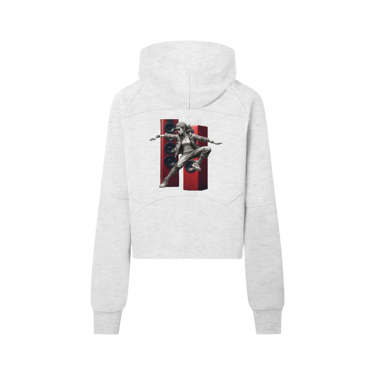 B-Girl in Motion Cropped Half-Zip Hoodie