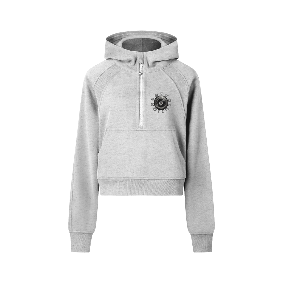 B-Girl in Motion Cropped Half-Zip Hoodie