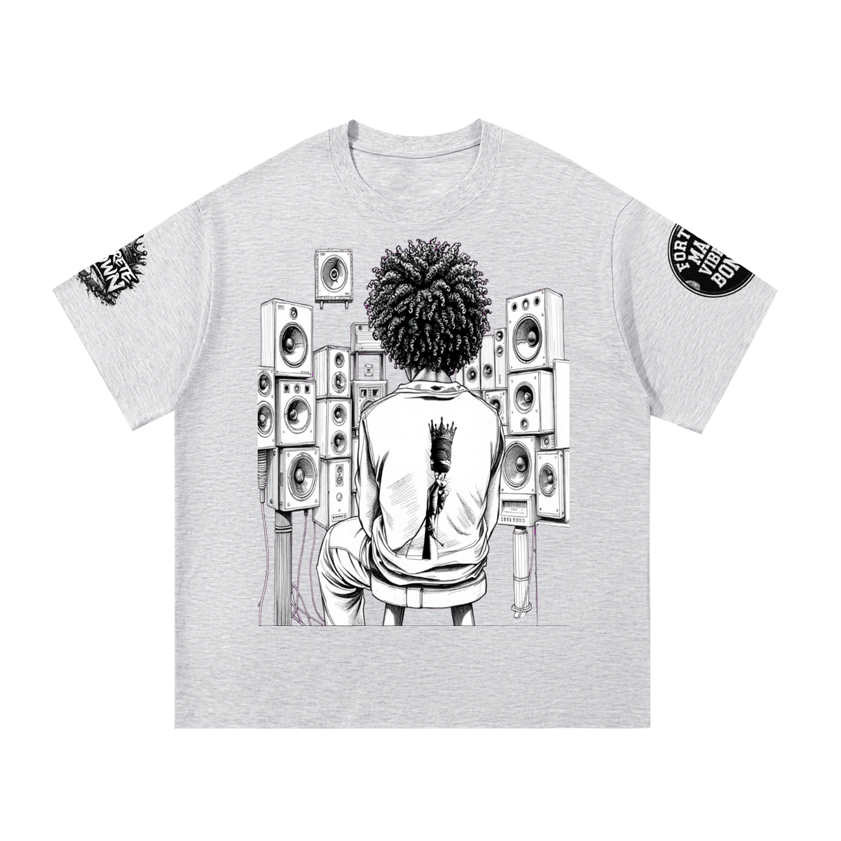 Solid Wall of Sound Graphic T-Shirt | Hip-Hop Sound System Tee | Hard Luck Apparel