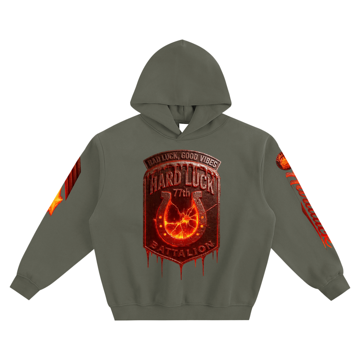 Fire Forged Iron Omen Fleeced Boxy Hoodie