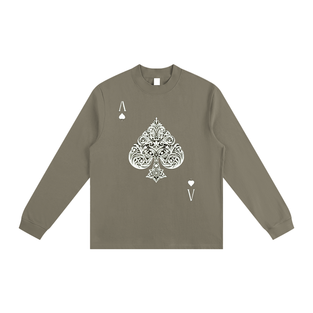 Aces  Non-Shrink Mock Neck Sweatshirt