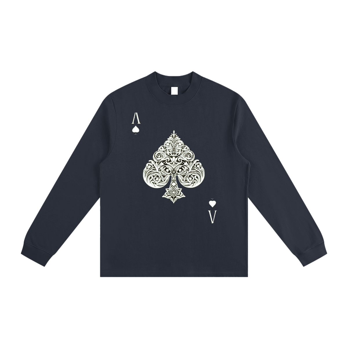 Aces  Non-Shrink Mock Neck Sweatshirt