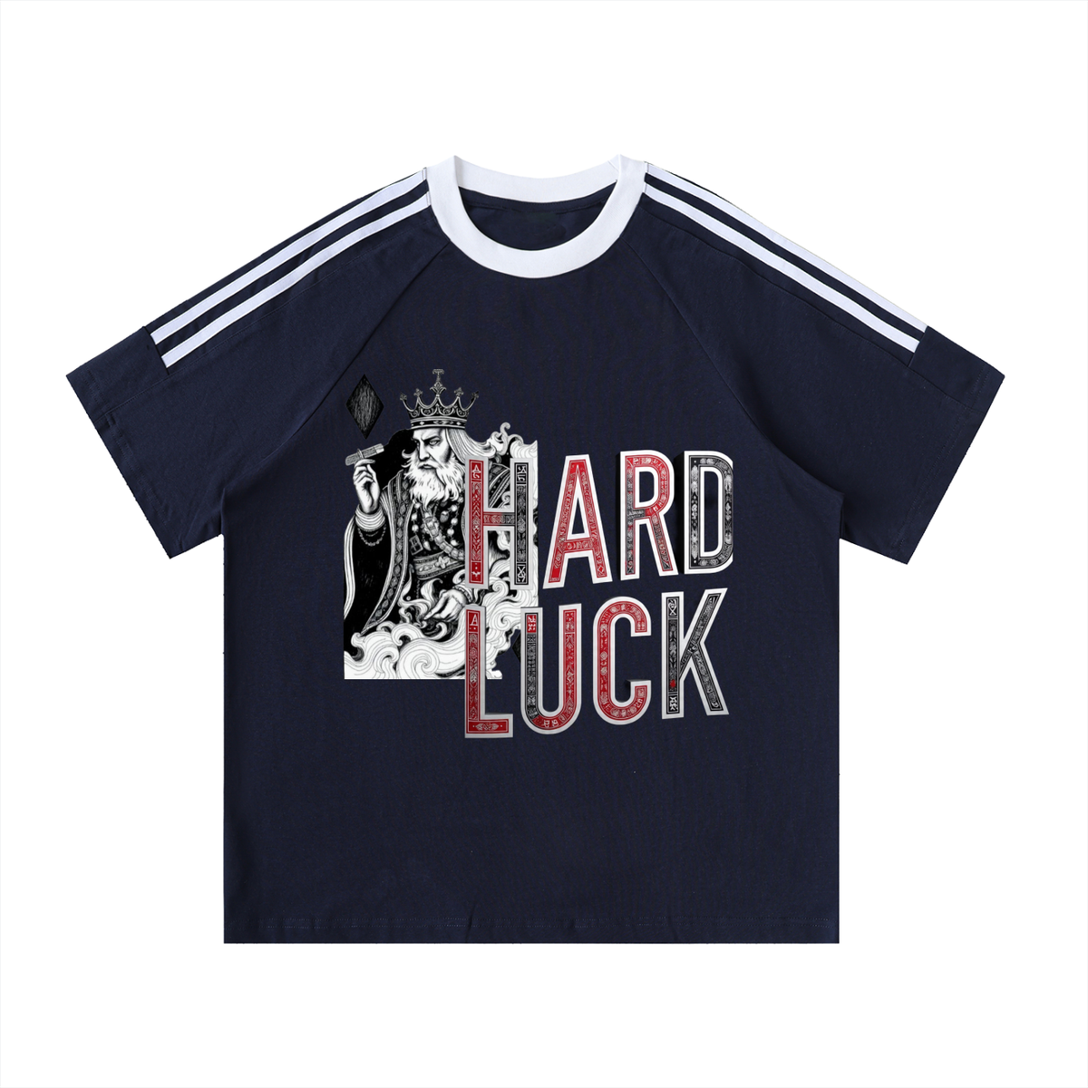 Smoked kings Contrast Tape Crewneck Cotton T-Shirt