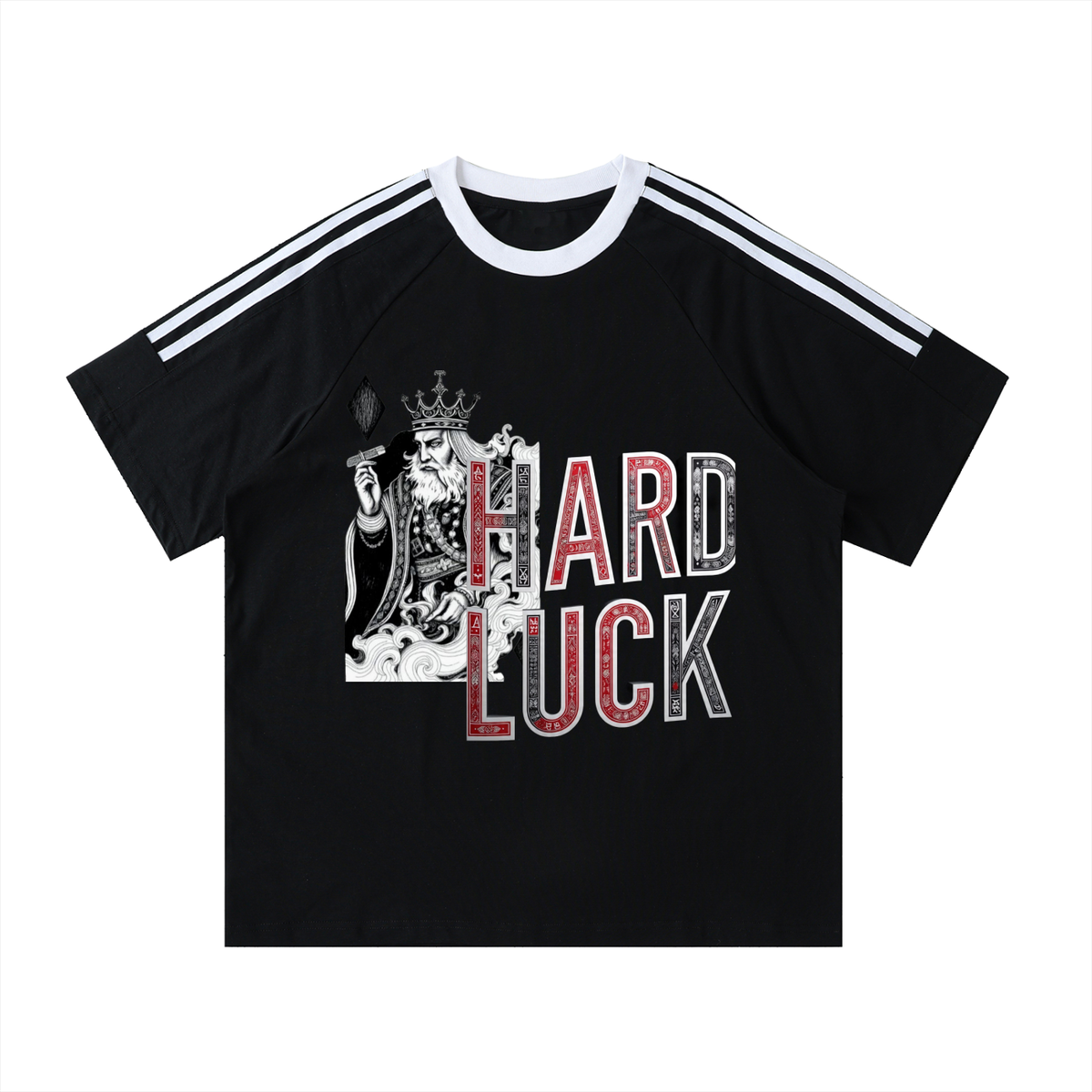 Smoked kings Contrast Tape Crewneck Cotton T-Shirt