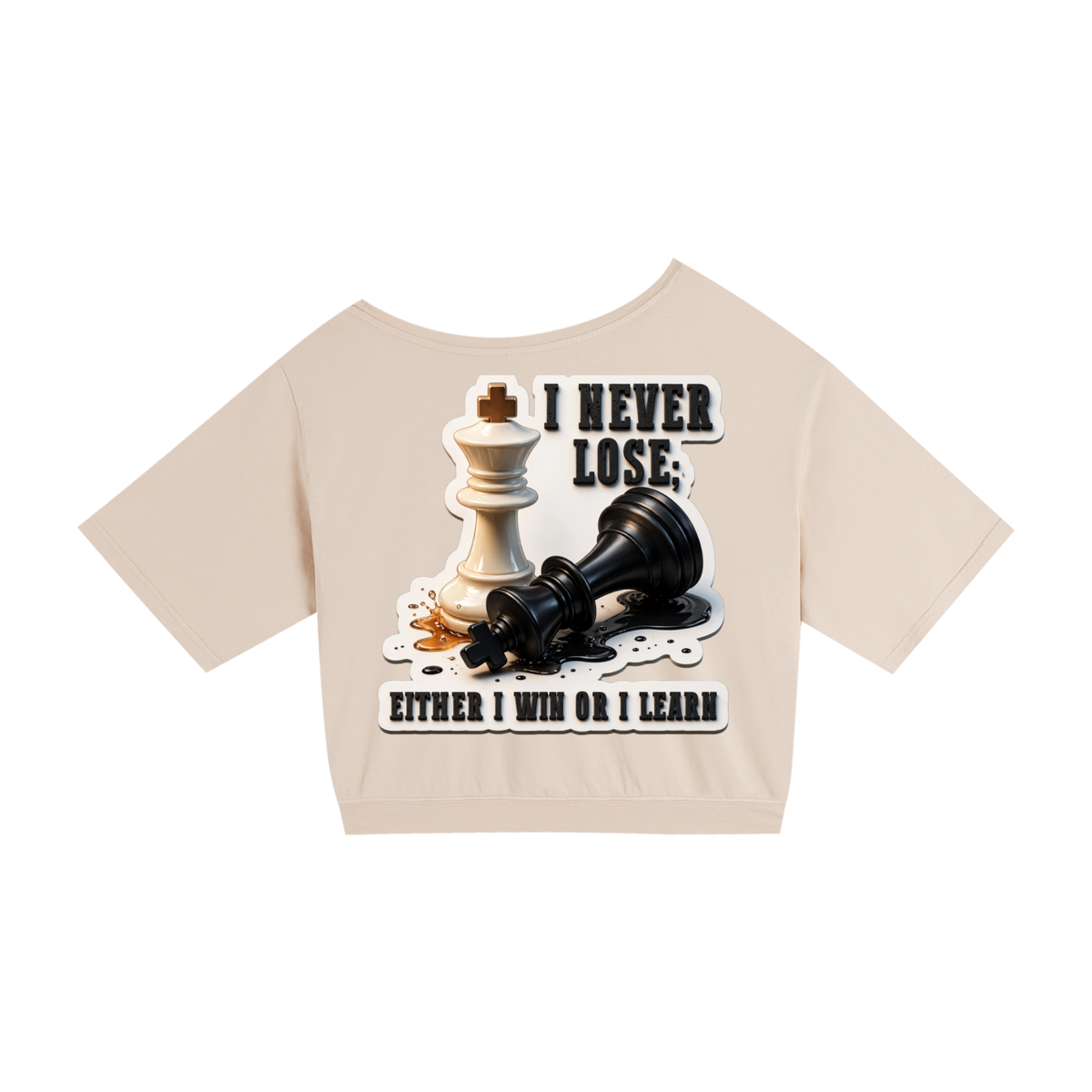 The Last Move "Win or Learn" Off-Shoulder Sweatshirt | Women's Streetwear | Hard Luck Apparel