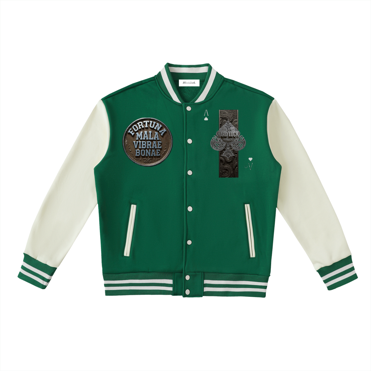 Uptown Ace Iron Born Two-Tone Fleeced Varsity Jacket