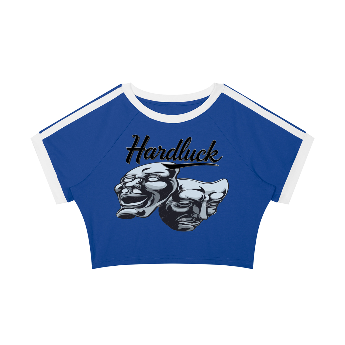 Comedy & Tragedy Women’s Raglan Crop T-Shirt