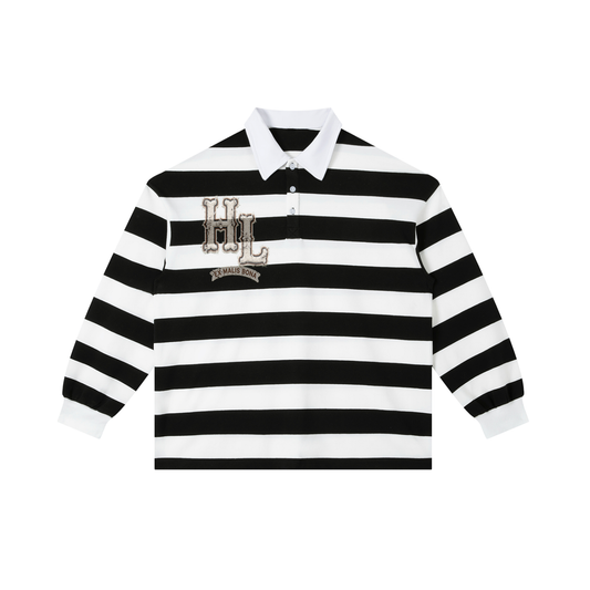 Est.1977 Heritage Stripe long sleeve  Polo Shirt