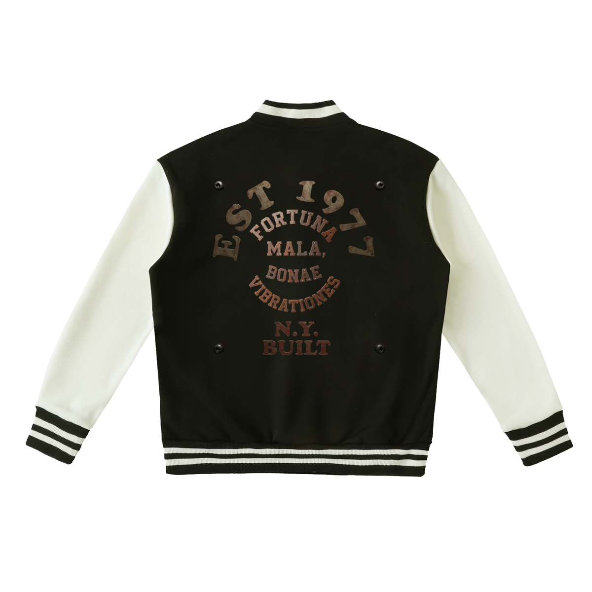 Two-Tone Fleeced Varsity Jacket